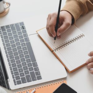 person on computer