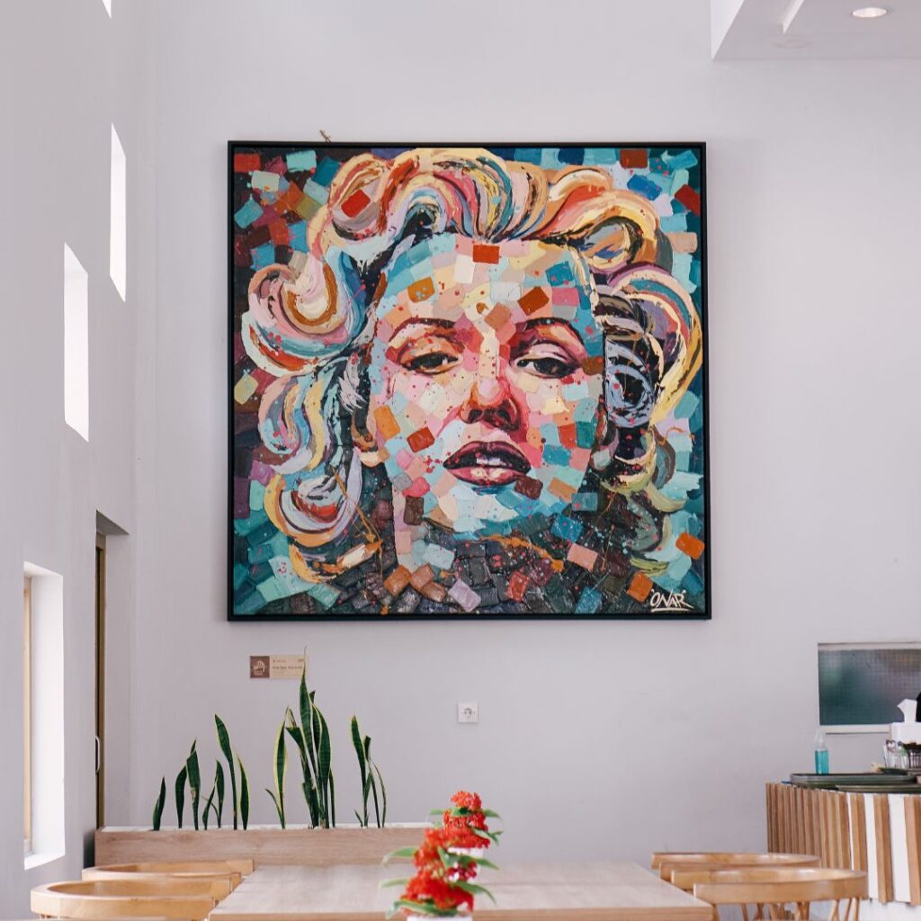 artwork on apartment wall