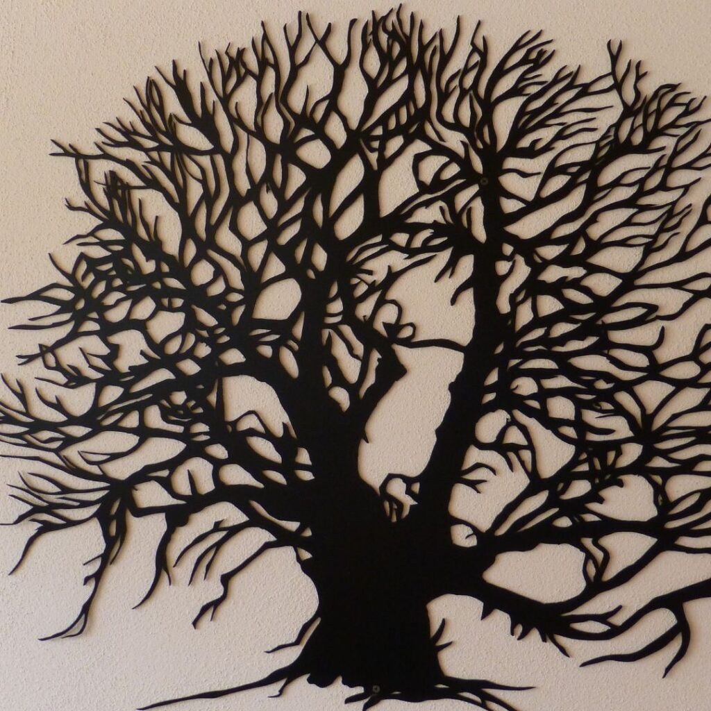 tree decal on apartment wall