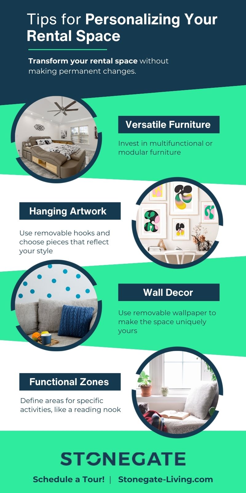 Tips for personalizing your rental space infographic