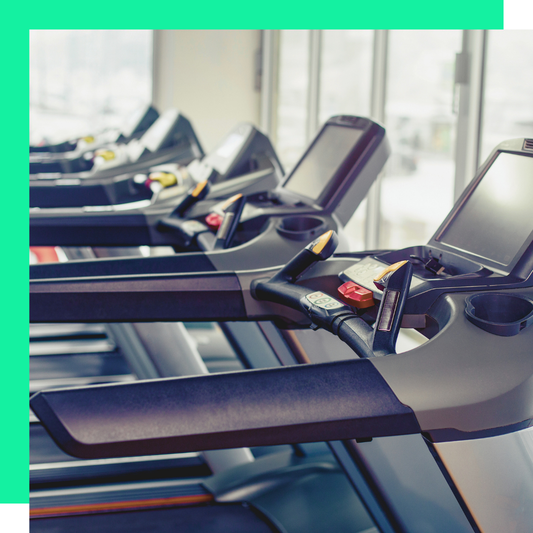 row of treadmills