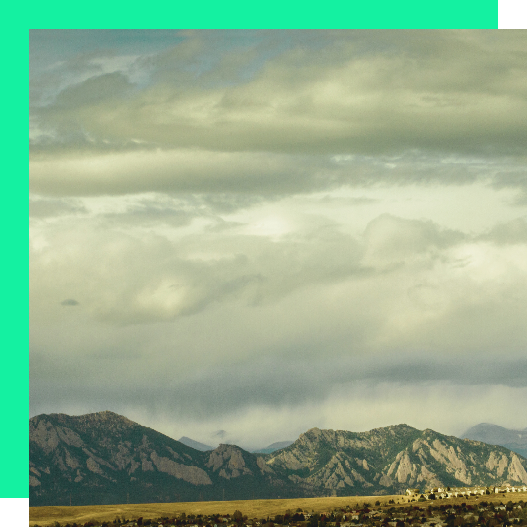 Flatiron mountains in Broomfield